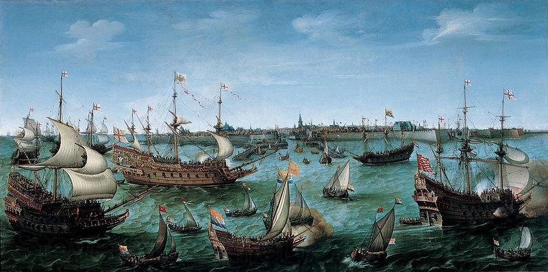 VROOM, Hendrick Cornelisz. Arrival at Vlissingen of the Elector Palatinate Frederick V France oil painting art